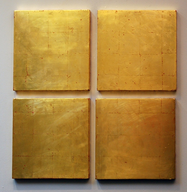 13. BowDEN, ,Gold Cross encaustic, 4 12x12 panels copy.jpg